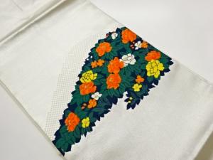 牡丹模様織出し名古屋帯